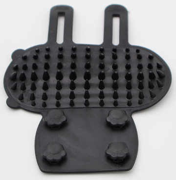 Black silicone cat grooming scratcher attaches to furniture legs two sizes - thumbnail