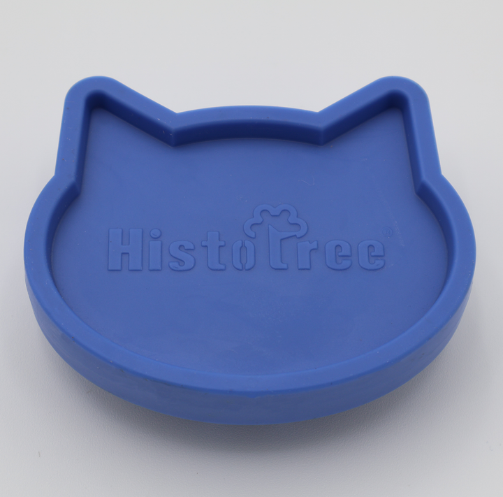 Blue soft silicone pet bath brush ergonomic grip for wet and dry grooming dogs cats, top view