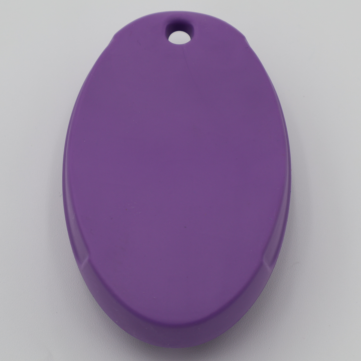 Pet grooming massage silicone brush purple top view